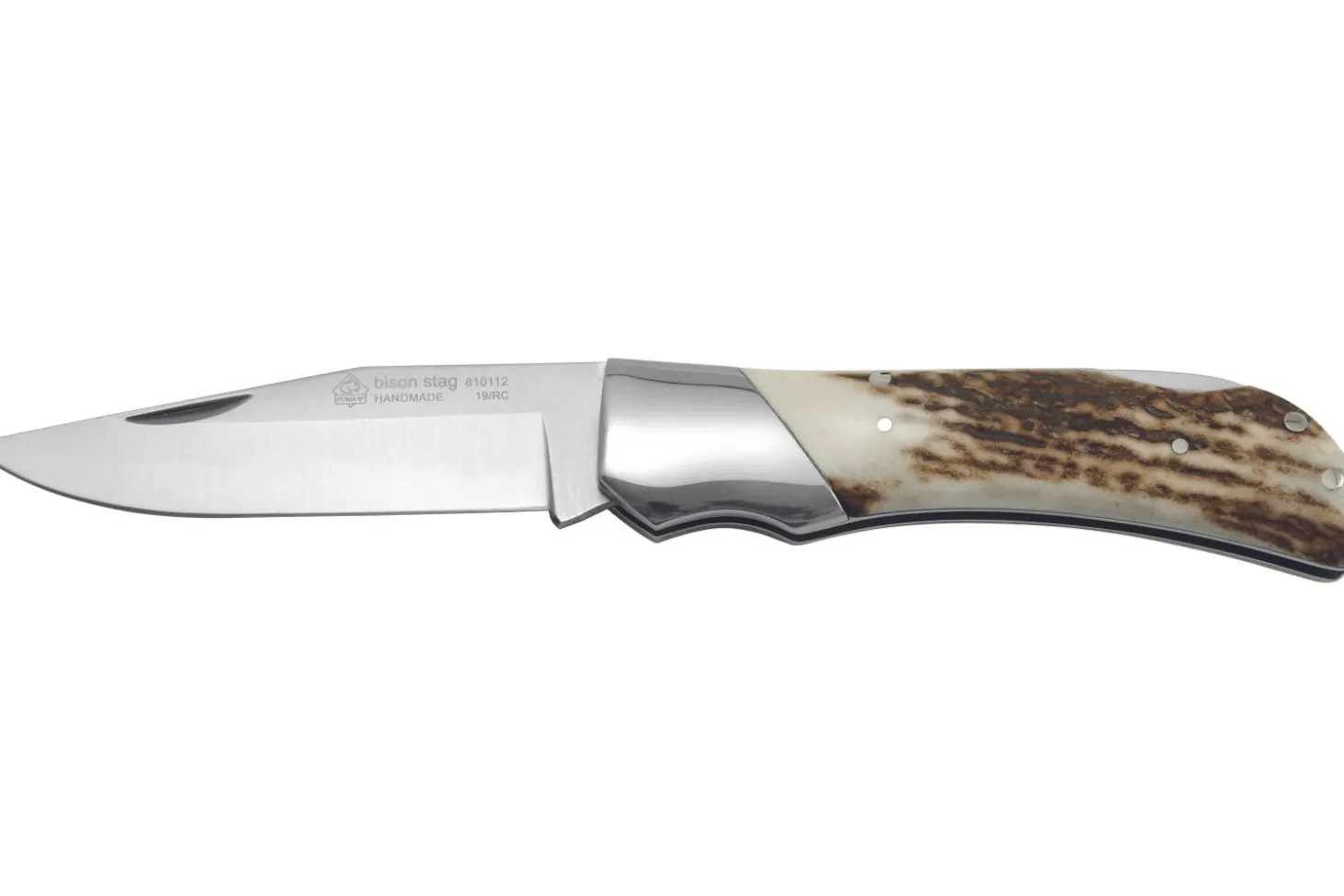 Couteau pliant Puma IP Bison Stag 310112 manche bois de cerf 11,5cm