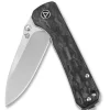 Couteau pliant QSP Hawk 131F manche en fibre de carbone noir et gris 10,5cm