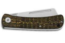 Couteau pliant QSP Hedgehog 142C manche en fibre de carbone noir et or 9,5cm