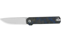 Couteau pliant QSP Lark 144E manche carbone/G10 noir et bleu 10,8cm