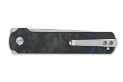Couteau pliant QSP Lark 144E manche carbone/G10 noir et bleu 10,8cm