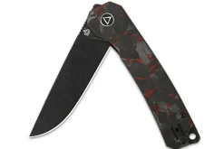Couteau pliant QSP Osprey 139F2 manche en carbone et G10 noir et rouge 10,8cm