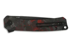 Couteau pliant QSP Osprey 139F2 manche en carbone et G10 noir et rouge 10,8cm