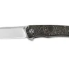 Couteau pliant QSP Otter 140B1 manche en carbone/cuivre noir et bronze 9,6cm
