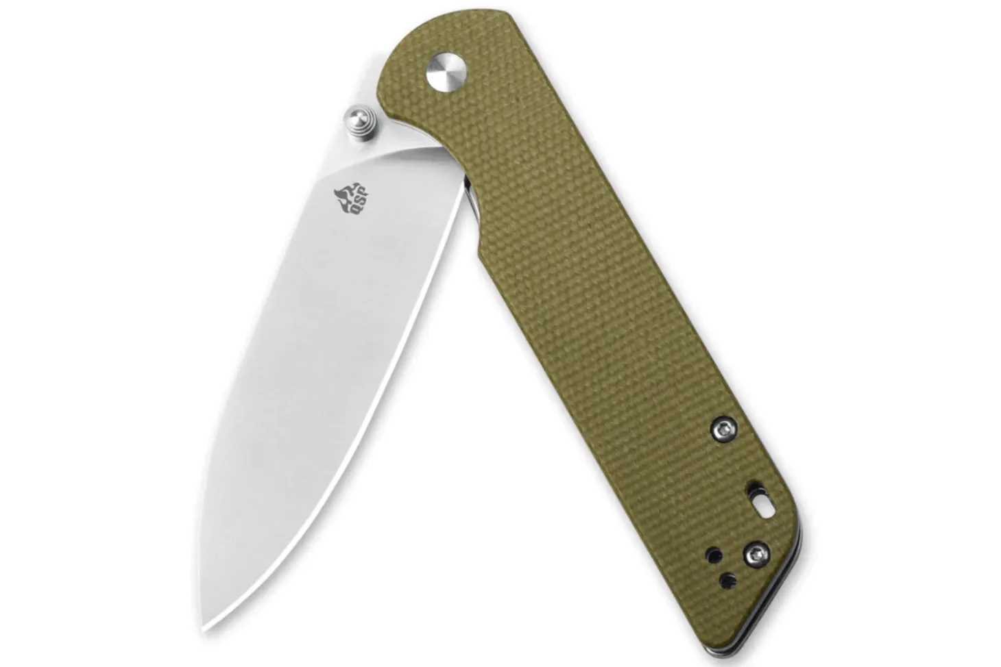Couteau pliant QSP Parrot 102G manche en micarta vert clair 10,2cm