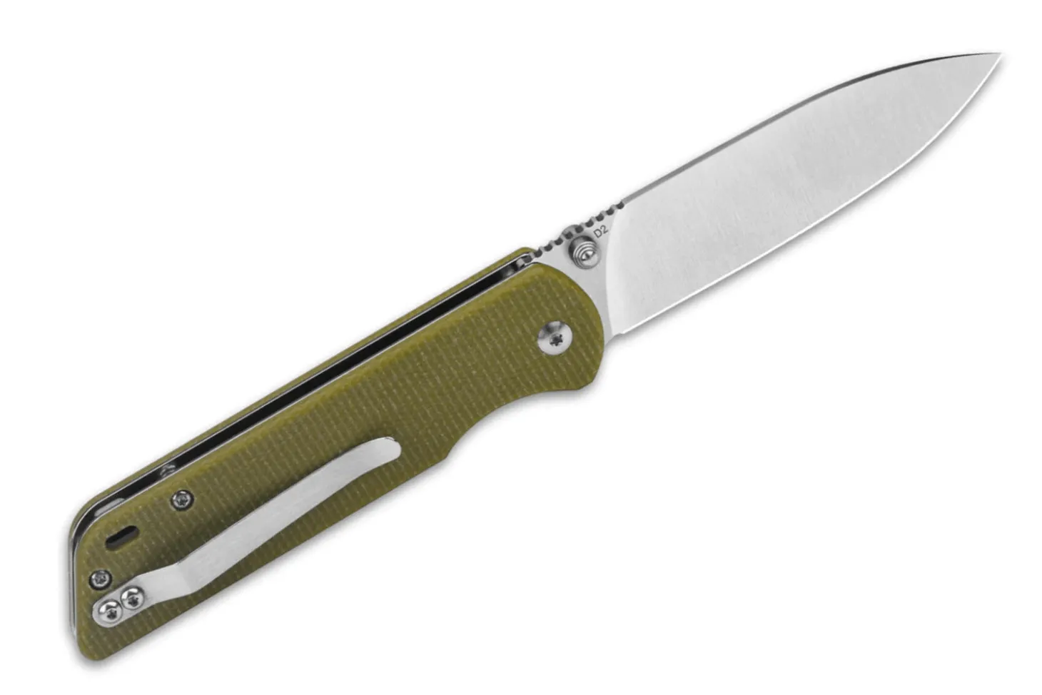 Couteau pliant QSP Parrot 102G manche en micarta vert clair 10,2cm