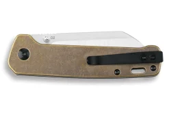 Couteau pliant QSP Penguin 130F manche en laiton stonewashed marron 10,2cm