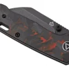 Couteau pliant QSP Penguin Mini 130XSE2 manche en carbone et G10 noir et rouge 8,2cm
