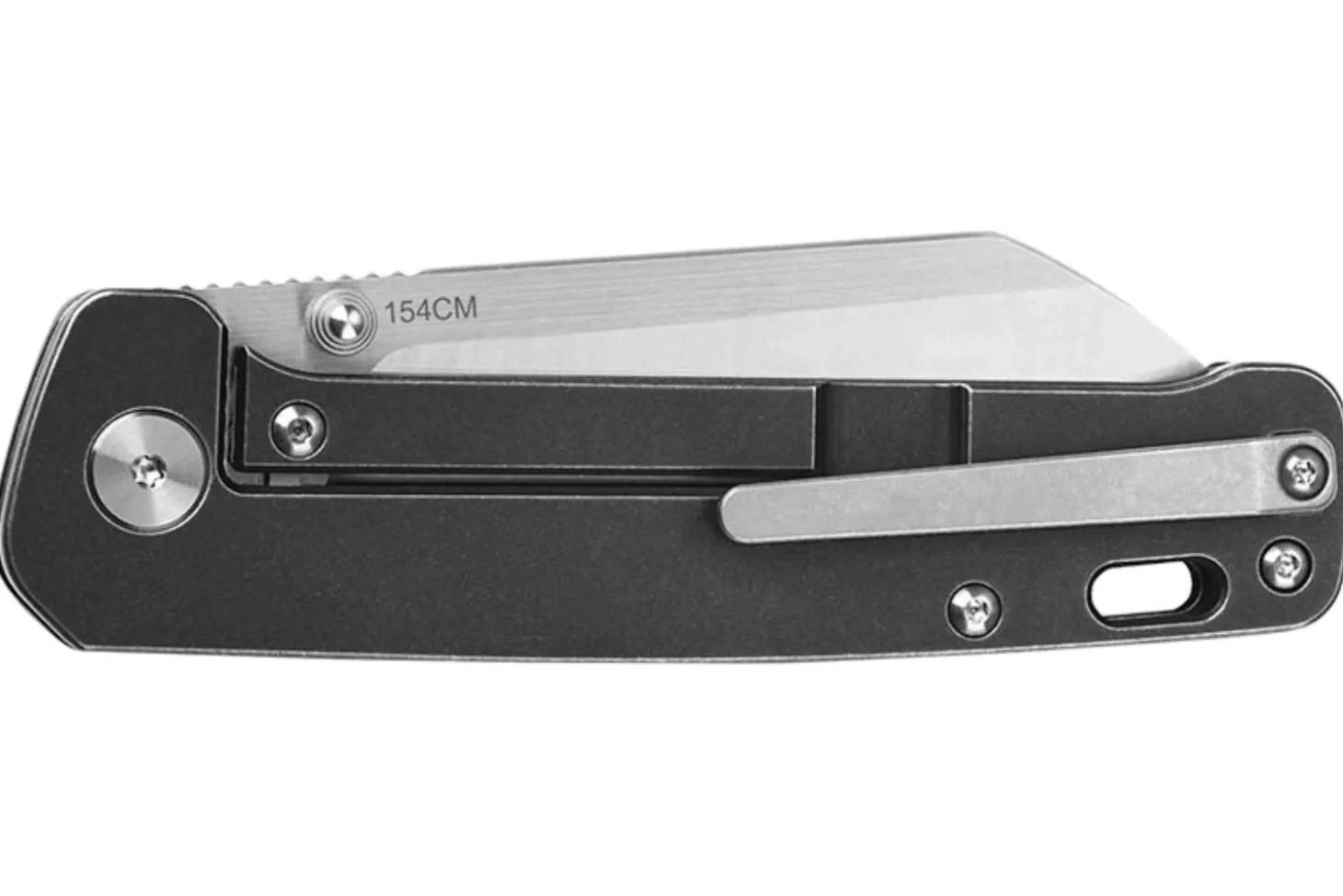 Couteau pliant QSP Penguin 130M manche en titane noir 10,2cm