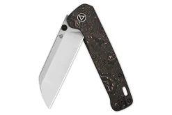 Couteau pliant QSP Penguin Plus 130XLE1 manche en carbone/titane noir et bronze 11,4cm