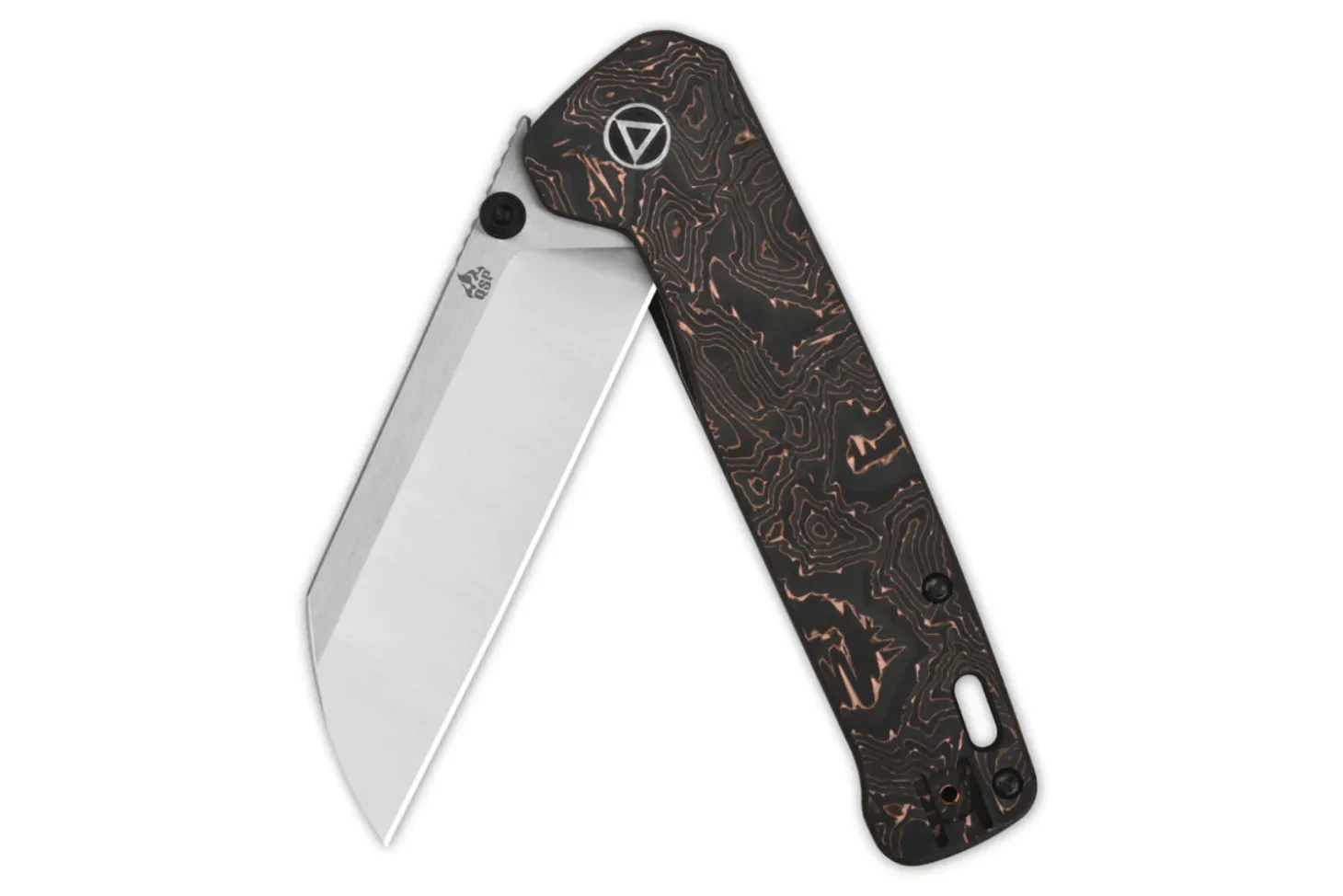 Couteau pliant QSP Penguin Plus 130XLE1 manche en carbone/titane noir et bronze 11,4cm