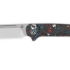 Couteau pliant QSP Penguin 130SJF1 manche en carbone multicolore 10,3cm
