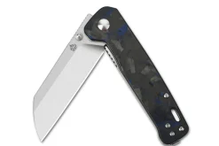 Couteau pliant QSP Penguin 130TBL manche en carbone/G10 noir et bleu 10,2cm