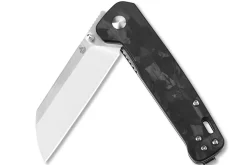 Couteau pliant QSP Penguin 130T manche en micarta noir motif charbon de bois 10,2cm