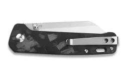 Couteau pliant QSP Penguin 130T manche en micarta noir motif charbon de bois 10,2cm
