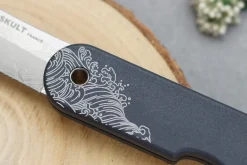 Couteau pliant Skult français éco-responsable La Vague manche gris 10cm
