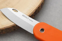 Couteau pliant Skult français éco-responsable manche orange 10cm