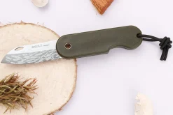 Couteau pliant Skult français éco-responsable Le Banc de Poissons manche vert 10cm