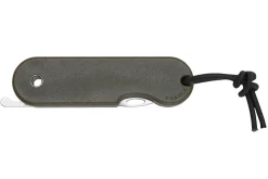 Couteau pliant Skult français éco-responsable Le Banc de Poissons manche vert 10cm