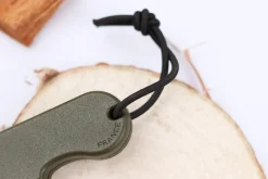 Couteau pliant Skult français éco-responsable manche vert 10cm