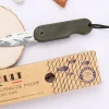 Couteau pliant Skult français éco-responsable Les 3 Graces manche vert 10cm