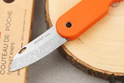 Couteau pliant Skult français éco-responsable Le Tatoué manche orange 10cm