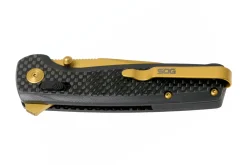 Couteau pliant SOG Terminus XR LTE GOLD SGTM1033 lame dorée manche G10/carbone 10,8cm noir