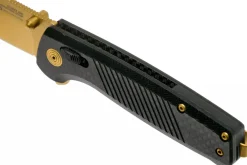Couteau pliant SOG Terminus XR LTE GOLD SGTM1033 lame dorée manche G10/carbone 10,8cm noir