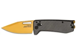 Couteau pliant SOG Ultra XR Gold SGULTRAXRGD manche en fibre de carbone noir 9,1cm