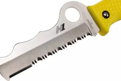 Couteau pliant Spyderco Assist C79PSYL semi-denté manche en nylon/fibre de verre jaune 12,4cm