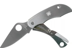 Couteau pliant Spyderco Clipitool C169P manche en acier 6,5cm + ciseau
