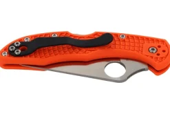Couteau pliant Spyderco Delica 4 C11FPOR manche en nylon/fibre de verre orange 10,8cm