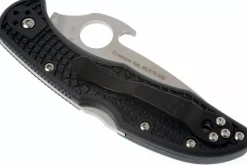 Couteau pliant Spyderco Delica 4 Wave C11PGYW manche fibre de verre noir 10,8cm