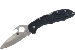Couteau pliant Spyderco Delica 4 Wave C11PGYW manche fibre de verre noir 10,8cm