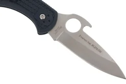 Couteau pliant Spyderco Delica 4 Wave C11PGYW manche fibre de verre noir 10,8cm