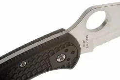 Couteau pliant Spyderco Delica 4 C11SBK denté manche nylon/fibre de verre noir 10,8cm