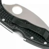 Couteau pliant Spyderco Delica 4 à dents C11FSWCBK manche en nylon/fibres de verre noir 10,8cm