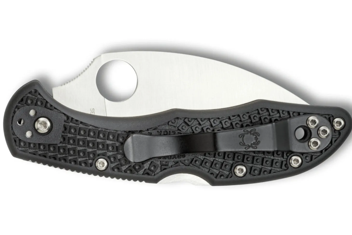 Couteau pliant Spyderco Delica 4 C11FPWCBK Wharncliffe manche nylon/fibre de verre noir 10,8cm