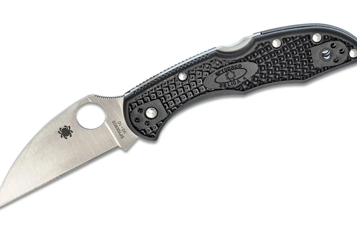 Couteau pliant Spyderco Delica 4 C11FPWCBK Wharncliffe manche nylon/fibre de verre noir 10,8cm