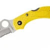 Couteau pliant Spyderco Dragonfly 2 Salt Hawkbill C28SYL2HB manche en nylon/fibre de verre jaune 8,5cm