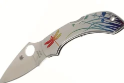 Couteau pliant Spyderco DragonFly 2 Tattoo C28PT manche en acier inox 8,1cm