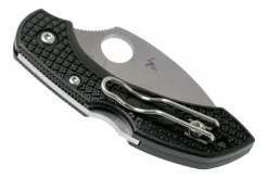 Couteau pliant Spyderco Dragonfly 2 C28FPWCBK2 Wharncliffe manche en nylon/fibre de verre noir 8,5cm