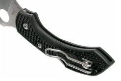 Couteau pliant Spyderco Dragonfly 2 C28FPWCBK2 Wharncliffe manche en nylon/fibre de verre noir 8,5cm