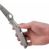 Couteau pliant Spyderco Endura 4 Titanium Damas C10TIPD manche en titane 12,5cm + étui