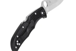 Couteau pliant Spyderco Endura 4 C10SBK double dentelure nylon/fibre de verre noir 12,6cm