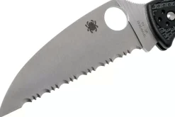 Couteau pliant Spyderco Endura 4 C10FSWCBK Wharncliffe denté nylon/fibre de verre noir 12,6cm