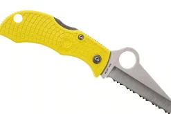 Couteau pliant Spyderco Manbug Salt MYLS manche en nylon/fibres de verre jaune 6,4cm