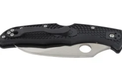 Couteau pliant Spyderco Matriarch 2 C12SBK2 denté manche en nylon/fibre de verre noir 12,6cm