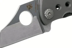 Couteau pliant Spyderco McBee C236TIP manche en titane gris argenté 5,7cm