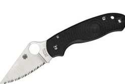 Couteau pliant Spyderco Para 3 C223SBK lame dentée manche en nylon/fibre de verre 10,9cm